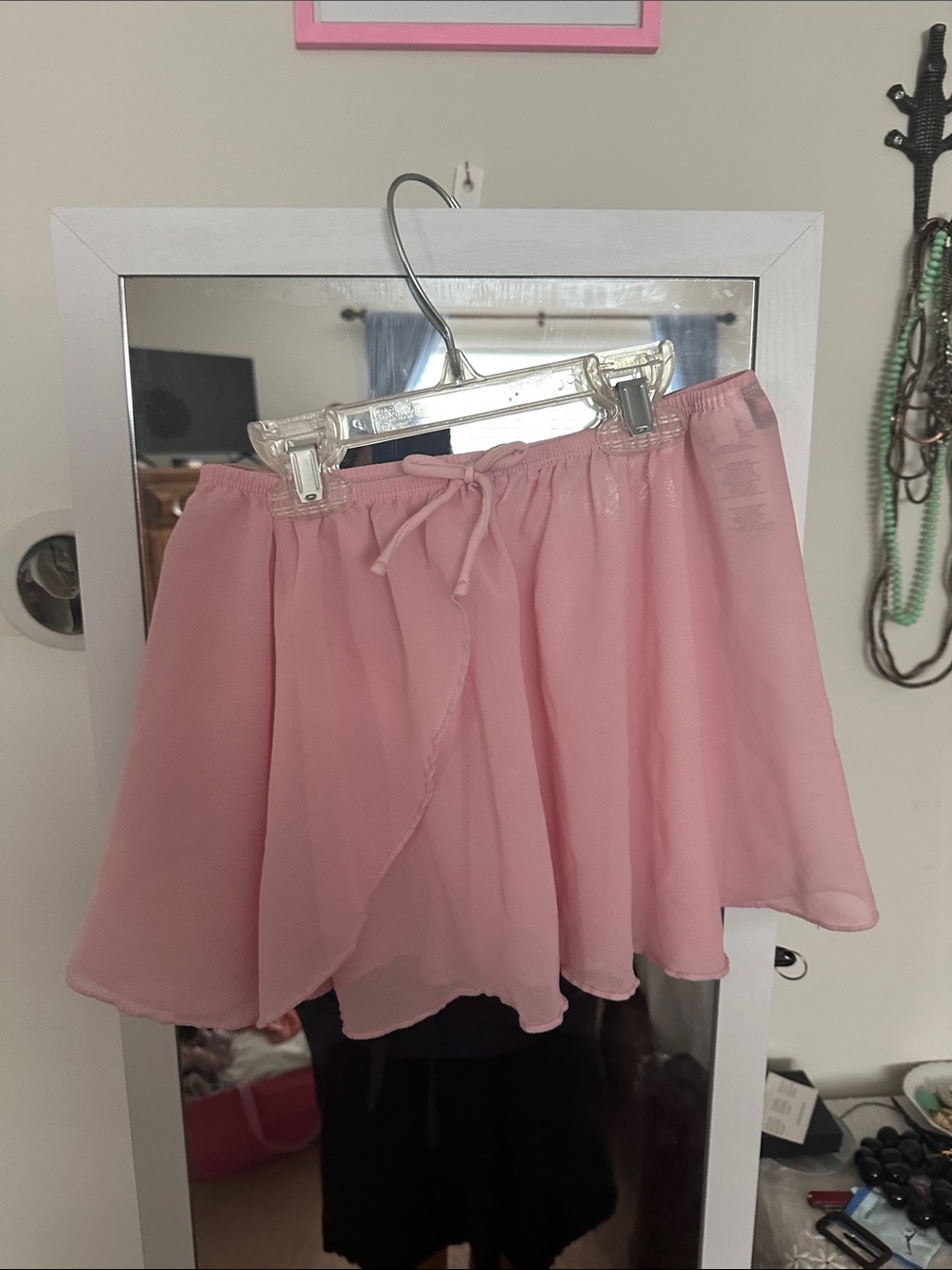 Light Pink Chiffon Circle Skirt with Tie-Waist